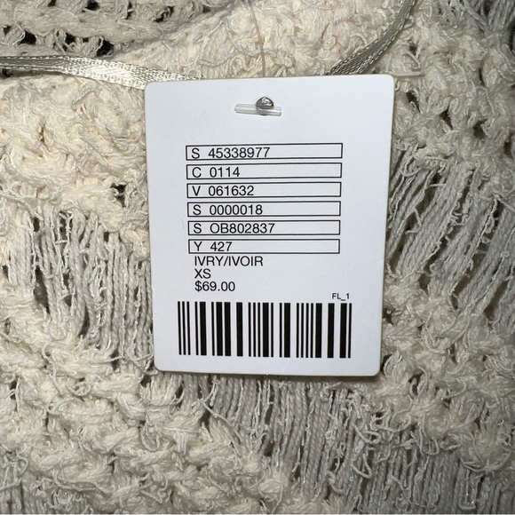 Urban Outfitters Crop Top Tahiti Bell Sleeve Fringe Sweater - Picture 3 of 7